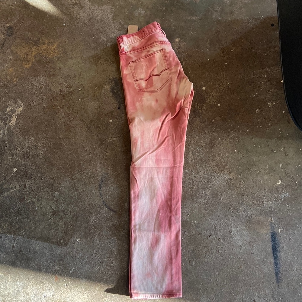 American eagle pink tie dye jeans 29x32